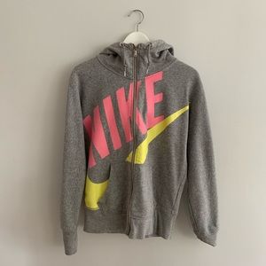 Nike high neck zip up hoodie